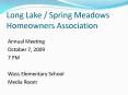 Long Lake / Spring Meadows Homeowners Association PowerPoint PPT Presentation