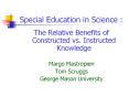 Special Education in Science : PowerPoint PPT Presentation