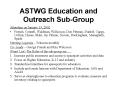 ASTWG Education and Outreach Sub-Group PowerPoint PPT Presentation