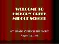 WELCOME TO HICKORY CREEK MIDDLE SCHOOL PowerPoint PPT Presentation