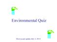 Environmental Quiz PowerPoint PPT Presentation