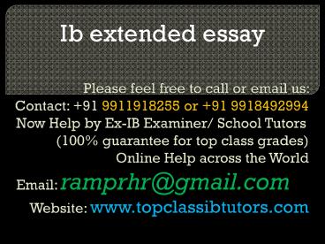ib extended essay online help tutor