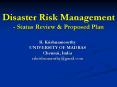 Disaster Risk Management - Status Review PowerPoint PPT Presentation