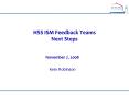 HSS ISM Feedback Teams Next Steps PowerPoint PPT Presentation
