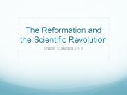The Reformation and the Scientific Revolution