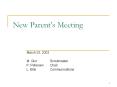 New Parent PowerPoint PPT Presentation