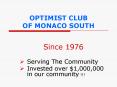 OPTIMIST CLUB OF MONACO SOUTH PowerPoint PPT Presentation