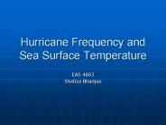 Hurricane Frequency and Sea Surface Temperature
