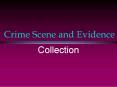 Crime Scene and Evidence PowerPoint PPT Presentation