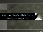 Welcome to English 1002