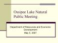 Ossipee Lake Natural Public Meeting PowerPoint PPT Presentation