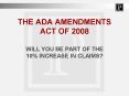 THE ADA AMENDMENTS ACT OF 2008 PowerPoint PPT Presentation