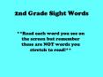 2nd Grade Sight Words PowerPoint PPT Presentation