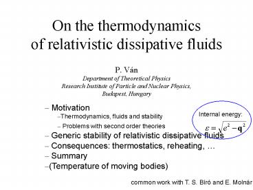 On the thermodynamics of relativistic dissipative fluids