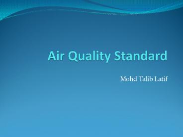 Air Quality Standard