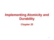 Implementing Atomicity and Durability
