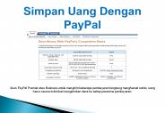 Simpan Uang dengan PayPal
