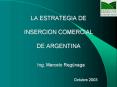 LA ESTRATEGIA DE  INSERCION COMERCIAL  DE ARGENTINA PowerPoint PPT Presentation