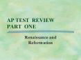 AP TEST REVIEW PART ONE PowerPoint PPT Presentation