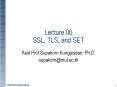 Lecture 06 SSL, TLS, and SET PowerPoint PPT Presentation