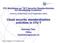 Cloud security standardization activities in ITU-T