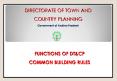 DIRECTORATE OF TOWN AND PowerPoint PPT Presentation
