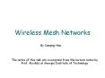 Wireless Mesh Networks PowerPoint PPT Presentation