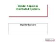 CS542: Topics in Distributed Systems PowerPoint PPT Presentation