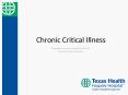 Chronic Critical Illness PowerPoint PPT Presentation
