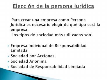 Para crear una empresa como Persona Jur