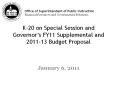 K-20 on Special Session and Governor PowerPoint PPT Presentation