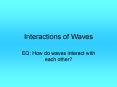 Interactions of Waves PowerPoint PPT Presentation