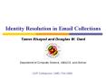 Identity Resolution in Email Collections PowerPoint PPT Presentation