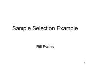 Sample Selection Example