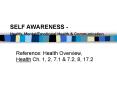 SELF AWARENESS - Health, Mental/Emotional Health PowerPoint PPT Presentation