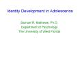 Identity Development in Adolescence PowerPoint PPT Presentation
