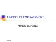 A MODEL OF EMPOWERMENT PowerPoint PPT Presentation