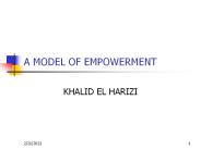 A MODEL OF EMPOWERMENT