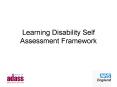 Learning Disability Self Assessment Framework PowerPoint PPT Presentation