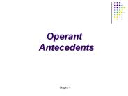 Operant Antecedents