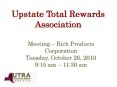 Upstate Total Rewards Association PowerPoint PPT Presentation