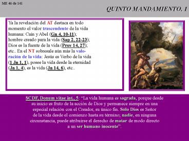 QUINTO MANDAMIENTO, 1