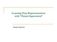 Learning Data Representations with 
