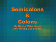 Semicolons