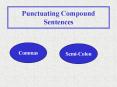 Punctuating Compound Sentences PowerPoint PPT Presentation