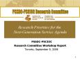 Research Priorities for the Next-Generation Service Agenda PowerPoint PPT Presentation
