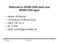 Welcome to SFWR ENG 4aa3 and SFWR ENG 4ga3 PowerPoint PPT Presentation