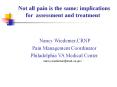Janette Elliott, RN, MSN, AOCN Pain Management Clinical Nurse Specialist VA Palo Alto HCS July 6, 2004 PowerPoint PPT Presentation