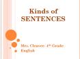 Kinds of SENTENCES PowerPoint PPT Presentation