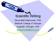 Scientific Writing